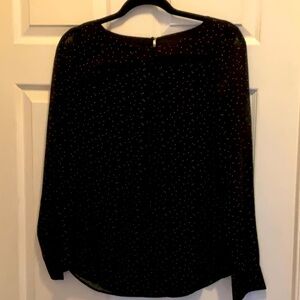Black Polka Dot Women's Top